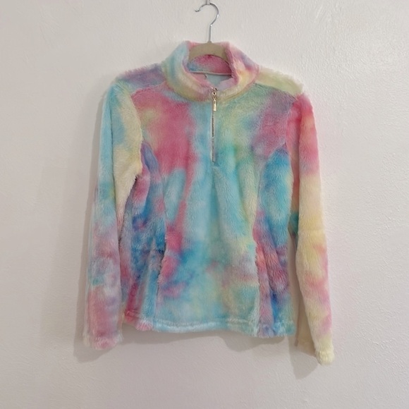 Benuts & Beans 1/4 Zip Pastel Tie Dye Funnel Neck Top/ Jacket Size S - Picture 1 of 3